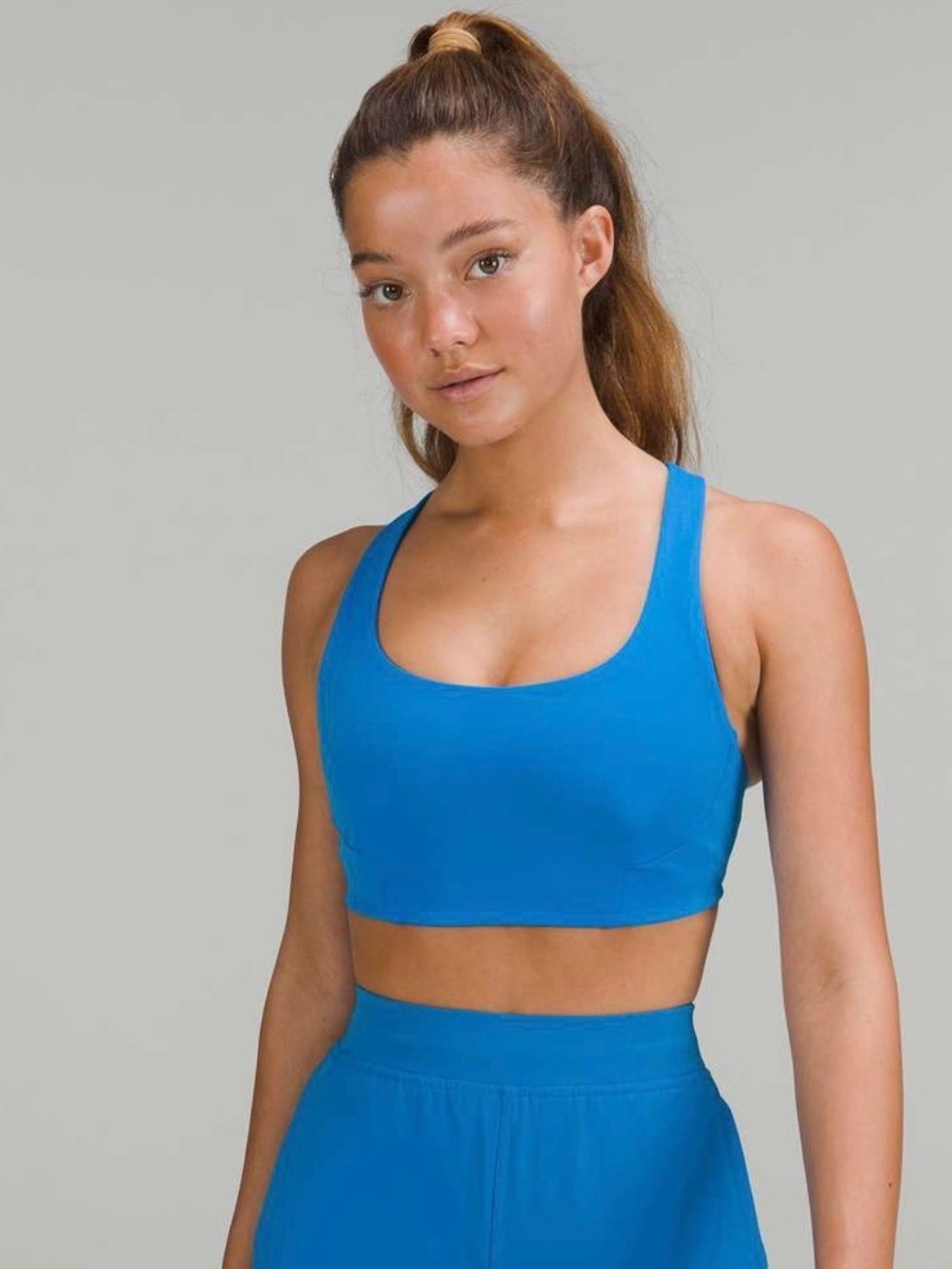 Lululemon Wunder Train Sports Bra Size 8 Poolside Blue